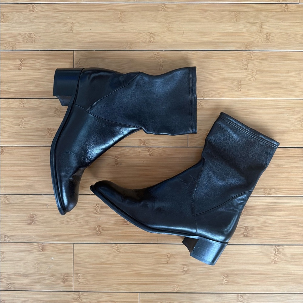 Ferragamo Black Leather Women's Boots